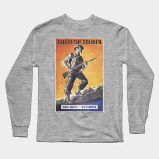 The Liberator, Reprint of British wartime poster. Long Sleeve T-Shirt